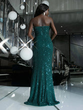 Missord Draped Front Sequins Tube Prom Dress